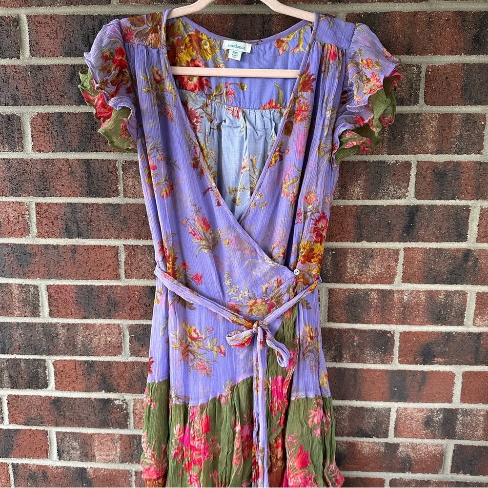 Sundance Elvie Garden Boho Floral Multicolor Cottagecore Layered Maxi Dress PXS - Picture 4 of 10